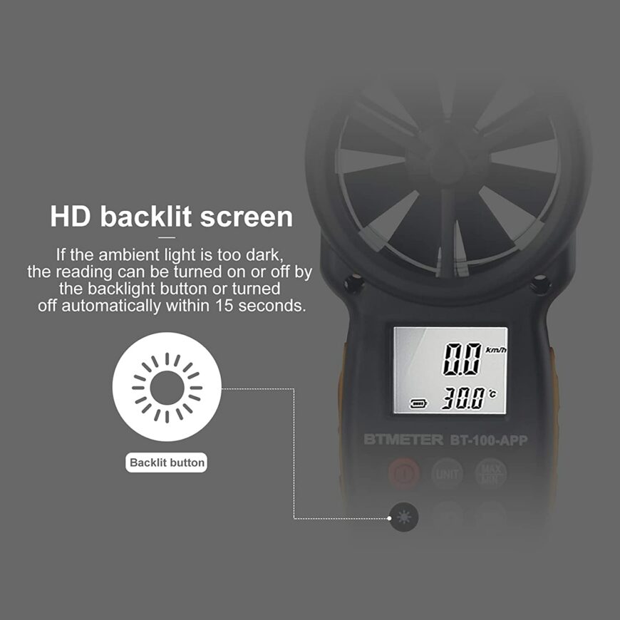 BT-100APP Bluetooth Digital Handheld Wind Speed Meter Buy Weather Stations South Africa Weather Shop