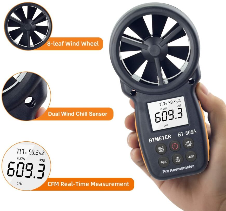 BT-866A Pro Handheld HVAC Anemometer Wind Speed Buy Weather Stations South Africa Weather Shop