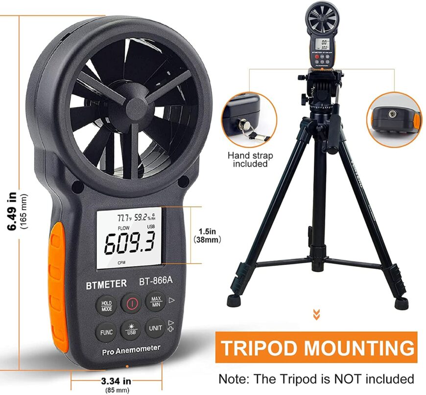 BT-866A Pro Handheld HVAC Anemometer Wind Speed Buy Weather Stations South Africa Weather Shop
