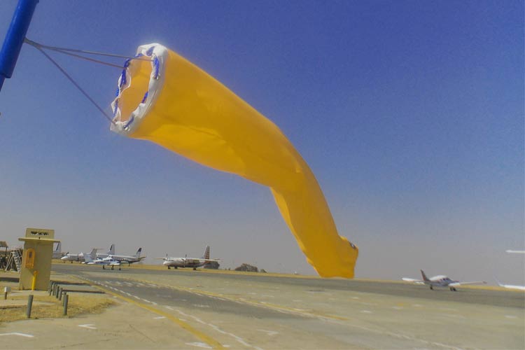 Yellow FAA Windsock 450 x 2500 mm Buy Weather Stations South Africa Weather Shop