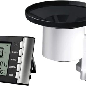 Wireless Rain Gauge High Precision Digital 3-in-1 Weather Station with Indoor Thermometer and Hygrometer (ECOWITT WH5360)