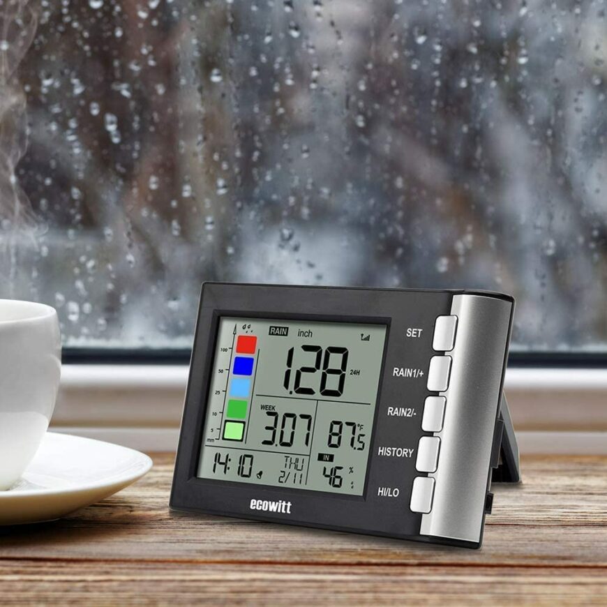 Wireless Rain Gauge Display Console (ECOWITT WH5360C) Buy Weather Stations South Africa Weather Shop