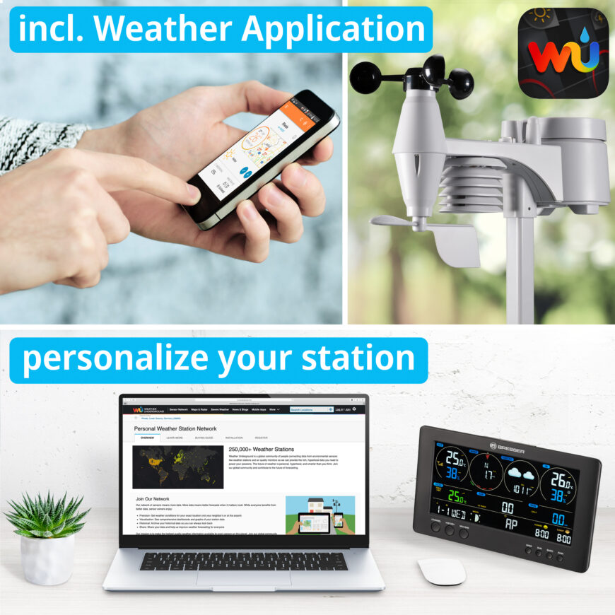 Bresser ClearView WiFi Weather Center With 7-In-1 Sensor Buy Weather Stations South Africa Weather Shop