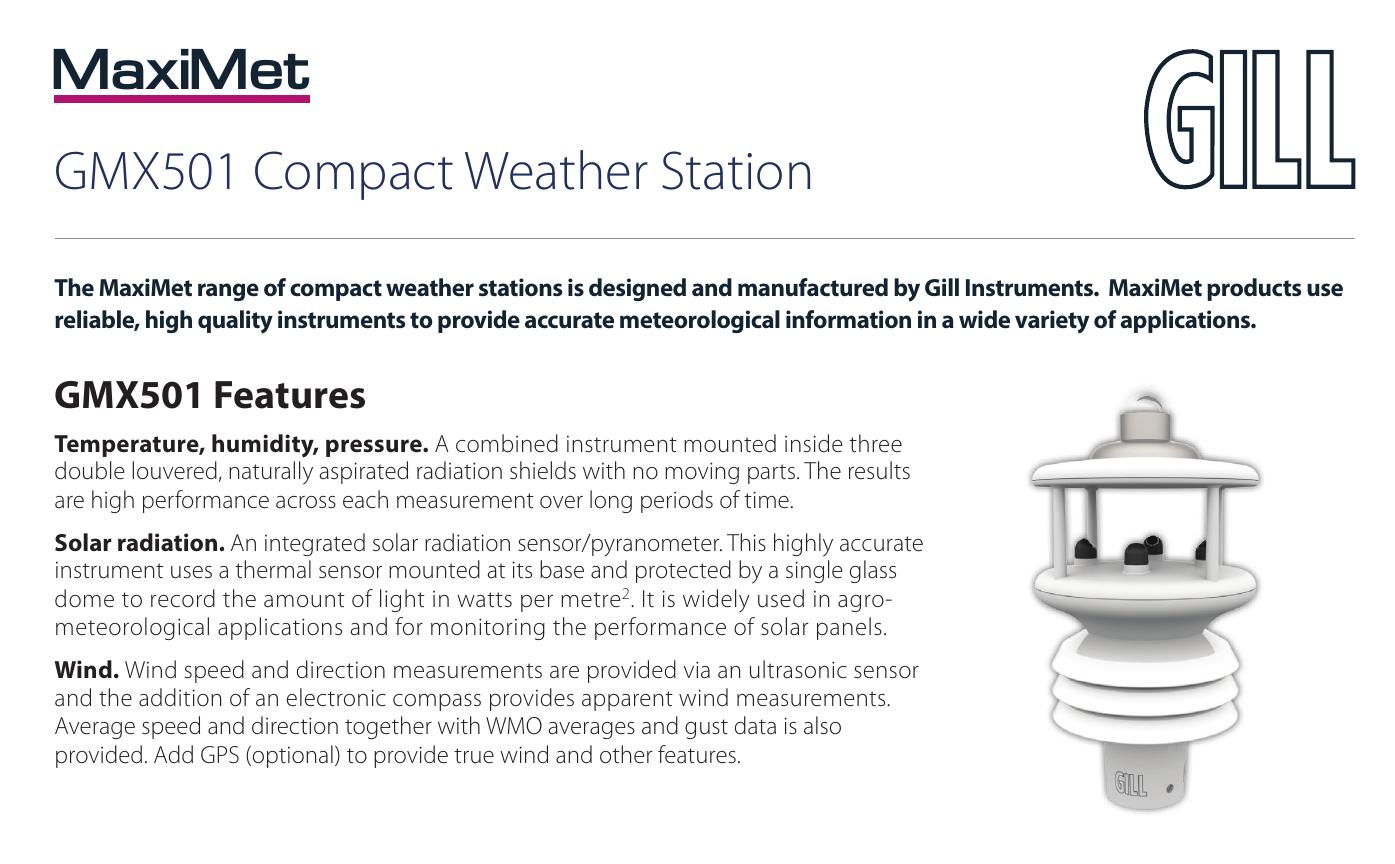 Gill MaxiMet GMX501 Compact Weather Station