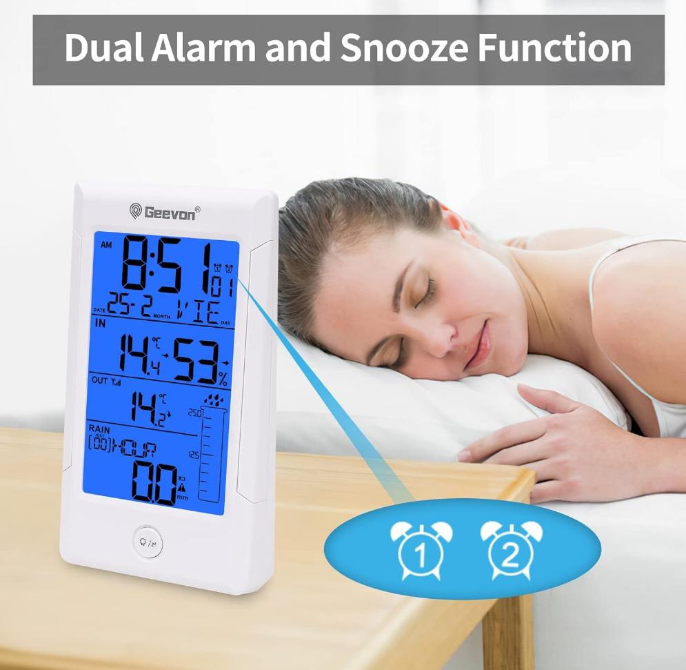 Wireless Digital Rain Gauge with Indoor Outdoor Temperature