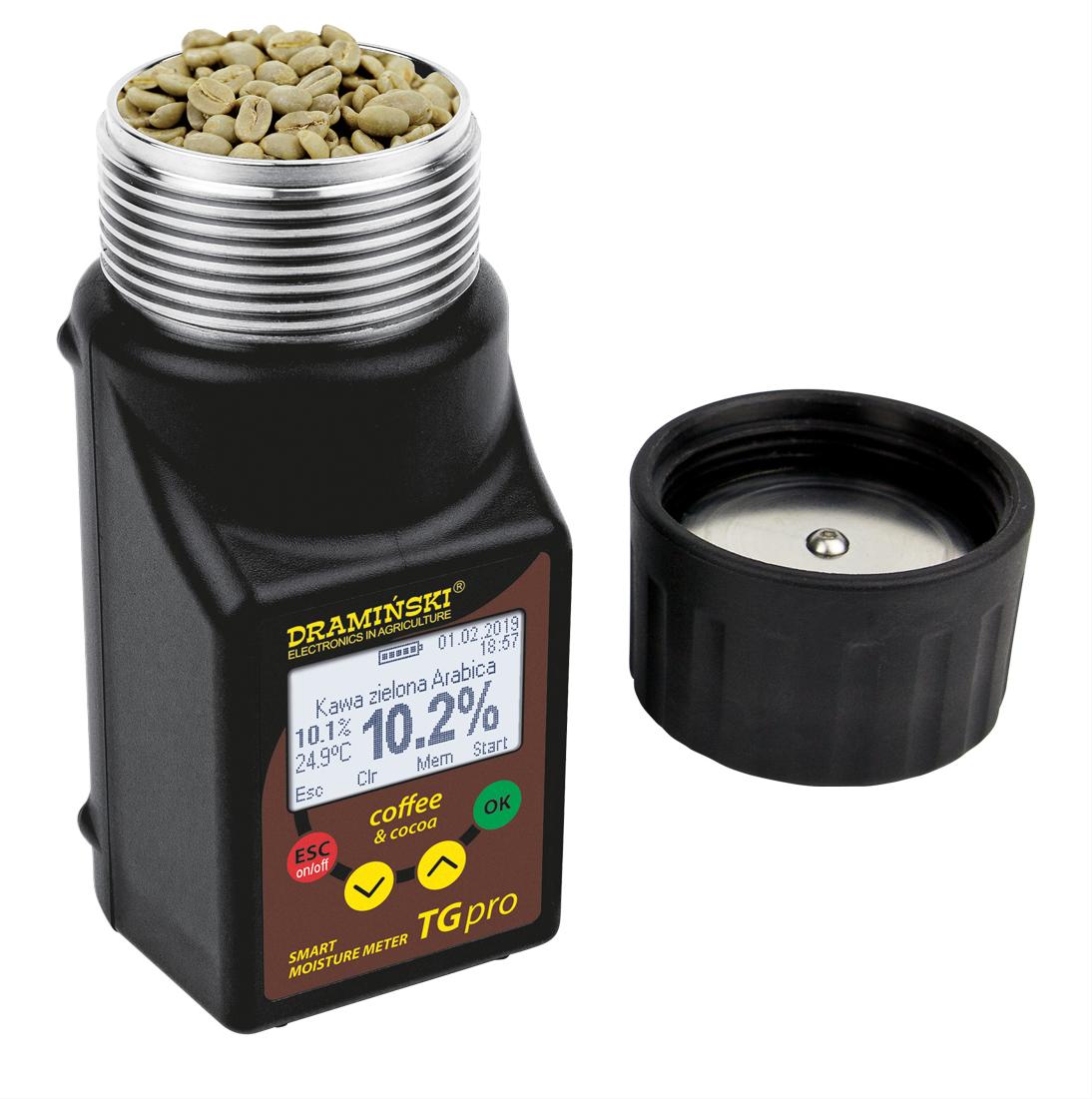 AgraTronix Tester Di Umidità Per Caffè Modello 08150 – Portatile, Range 7-40% Per Caffè Verde E Tostato, Calibrabile, Display Retroilluminato