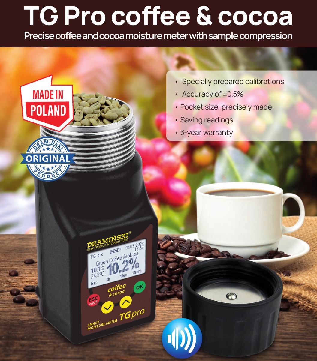 TG Pro Coffee & Cocoa Moisture Meter Tester Draminski